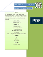 Llenado de La Fichica Clinica de Endodoncia de La Facultad de Oodntología, Diagnostico, Pronóstico y Plan de Tratamiento