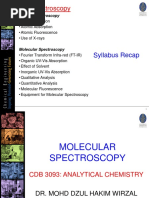 Lecture 5 Molecular Spectros