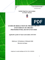 Guide de Rédaction Du PFE-PPFE. ISA-CM