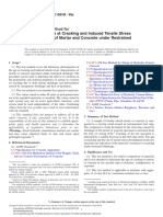 C1581 Standard Test Method For Determining Age at Cracking and Induced Tensile Stress Characteristics of Mortar and Concrete Under Restrained Shrinka