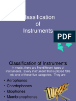 Classification of Instruments