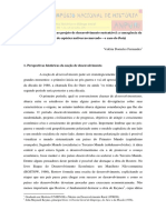 Dos "Trinta Gloriosos" Ao Projeto de Desenvolvimento Sustentável