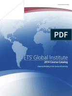 ETS Global Institute: 2014 Course Catalog