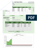 Debt Reduction Calculator - Credit Repair Edition: Monthly Payment Initial Snowball Strategy