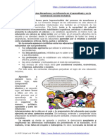 Las Conductas Disruptivas y Su Influencia en El Aprendizaje y en La Convivencia Escolar Inclusiva.