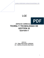 Teorias y Tecnologias de Gestion III - Apartado II PDF