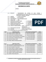 Informe de Corte de Obra