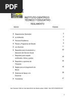 Reglamento Institucional de ICTE