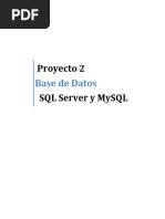 Proyecto 2 Base de Datos SQL Server y MySQL