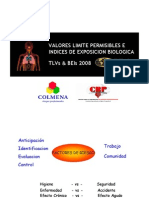 VALORES LIMITE PERMISIBLES E Indices de Expo Sic Ion Biologica