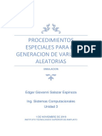 Procedimientos Especiales para La Generacion de Variables Aleatorias