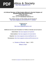 A Critical Review of Barrington Moore's Social Origins of Dictatorship and Democracy