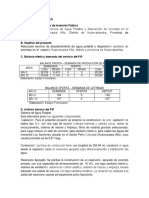 Instalación de Los Servicios de Agua Potable y Disposición de Excretas