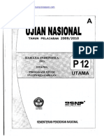 Naskah Soal UN Bahasa Indonesia SMA 2010 (Paket 12) PDF