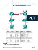 2.2.2.5 Lab - Configuring IPv4 Static and Default Routes - Solution