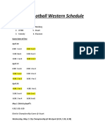 1 Flag Football Game Schedule 2018