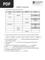 Sublist 1 Exercises: Noun Verb Adjective Adverb