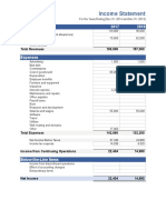 Income Statement: (Company Name)