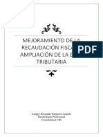 Mejoramiento de La Recaudación Fiscal y Ampliación de La Base Tributaria