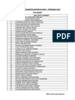 Lista de Estudiantes 6to Grado - David