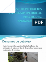 Derrame de Productos Peligrosos (Petroleo, Insecticidas