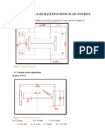 Design of Steel Base Plate On Existing Plain Concrete