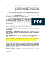 Breve Informe Ley 19.628 Uso de Informaciòn de Base de Datos No Publicas