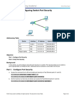 2.2.4.9 Packet Tracer - Configuring Switch Port Security Instructions - IG