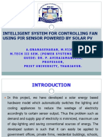 Intelligent System For Controlling Fan Using Pir Sensor Powered by Solar PV