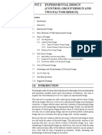 Unit 2 Experimental Design (Control Group Design and Two Factor Design)