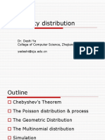 Probability Distribution: Dr. Deshi Ye College of Computer Science, Zhejiang University Yedeshi@zju - Edu.cn