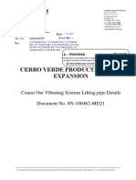 Cerro Verde Production Unit Expansion: Coarse Ore Vibrating Screens Lifting Pipe Details Document No. SN-100462-MD21