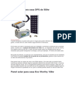 Panel Solar para Casa DPS de 500w