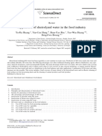 Application of Electrolyzed Water