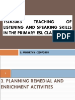 TSLB3063 Teaching OF Listening and Speaking Skills in The Primary Esl Classroom