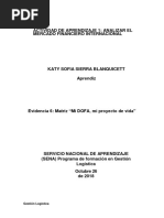 Evidencia 6 Matriz "Mi DOFA, Mi Proyecto de Vida".