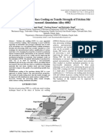 Effect of Under Surface Cooling On Tensile Strength of Friction Stir Processed Aluminium Alloy 6082