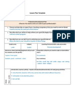 Lesson Plan Writing Character