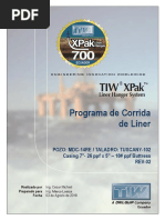 TIW Programa de Corrida de Liner 7''. Pozo MDC-14 RE, RIG-TUSCANY-102 (03.ago.2018) PDF