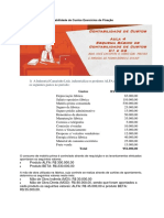 Esquema Básico de Contabilidade de Custos Exercícios de Fixação