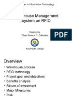 Warehouse Management System On RFID: Master in Information Technology