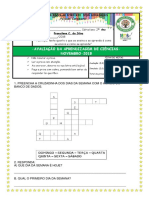 Avaliação de Ciências - Novembro - 2º Ano