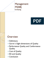 Supply Management (CUSCM208) : Quality in Purchasing