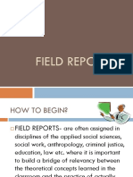 Field Reports