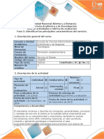 Guía de Actividades y Rúbrica de Evaluación - Fase 3. Identificar Las Principales Características Del Servicio