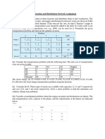 Transportation and Distribution Network Assignment