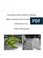 Assessment of The Suitability of Banana: (Musa Acuminata) Flour For Domestic Food