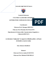 La Letteratura Indigenista in Rapporto Al Dibattito Politico e All'ansia Di Identità in America Latina PDF