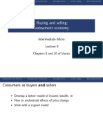 Buying and Selling: Endowment Economy: Intermediate Micro