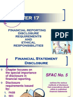 Financial Reporting Disclosure Requirements AND Ethical Responsibilities